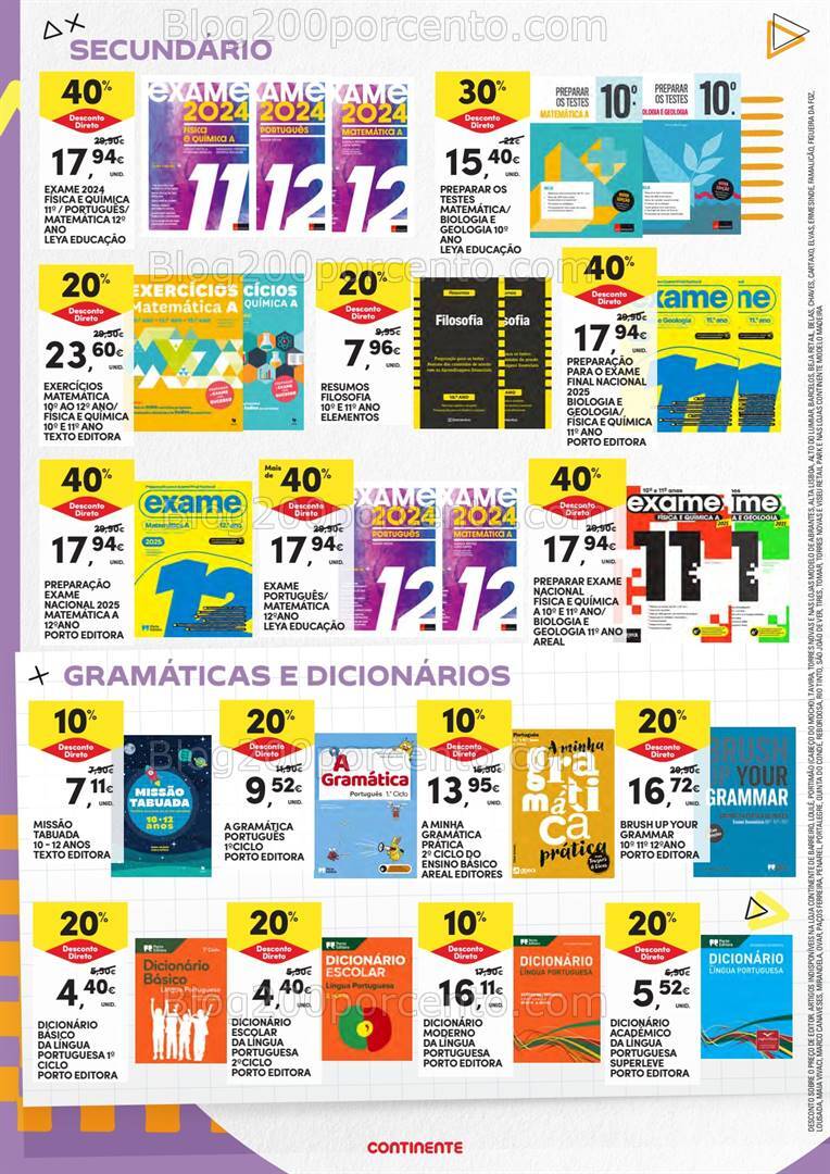 Antevisão Folheto CONTINENTE Regresso às Aulas Promoções de 3 a 22 setembro