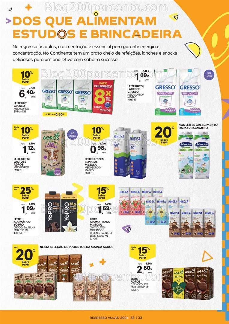 Antevisão Folheto CONTINENTE Regresso às Aulas Promoções de 3 a 22 setembro
