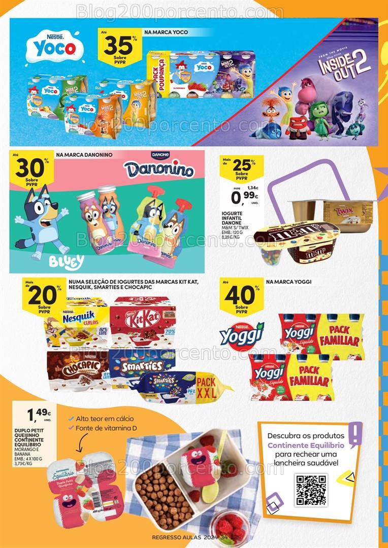 Antevisão Folheto CONTINENTE Regresso às Aulas Promoções de 3 a 22 setembro