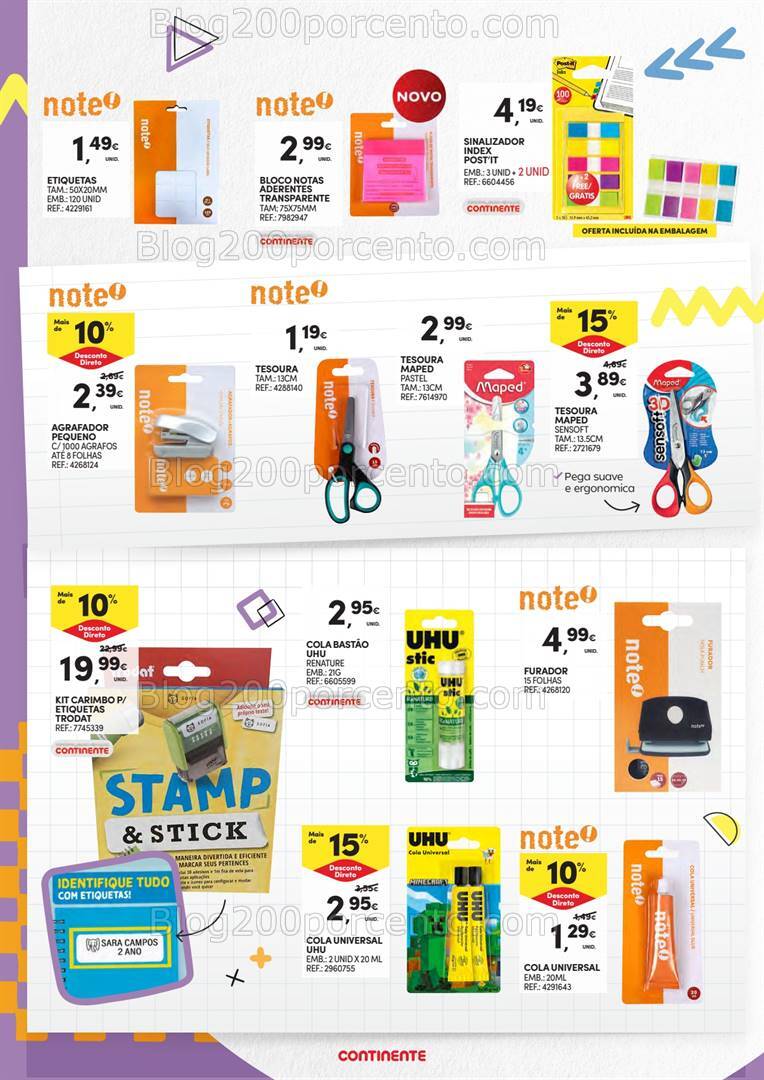 Antevisão Folheto CONTINENTE Regresso às Aulas Promoções de 3 a 22 setembro