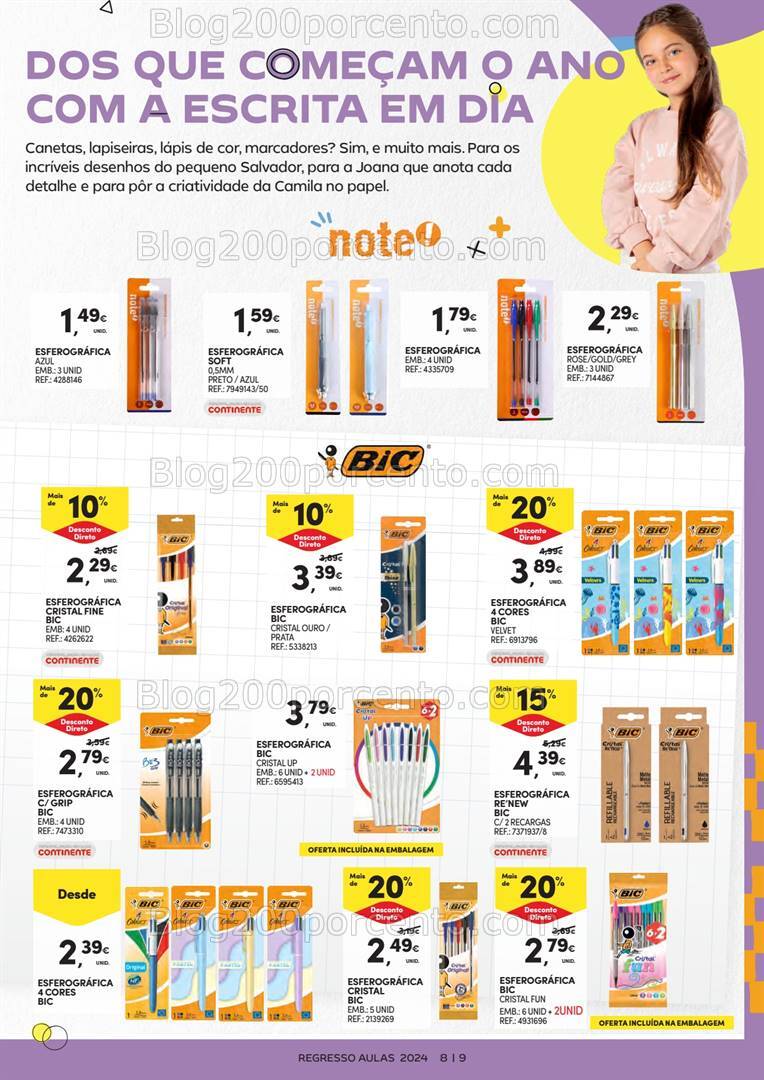 Antevisão Folheto CONTINENTE Regresso às Aulas Promoções de 3 a 22 setembro