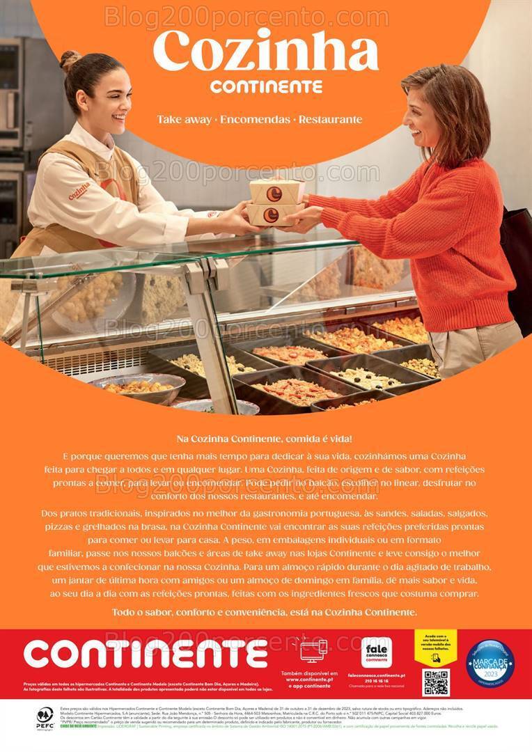 Antevisão Folheto CONTINENTE Take Away Natal Promoções de 31 outubro a 31 dezembro
