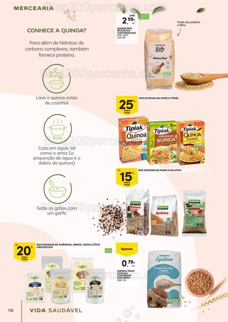 Antevisão Folheto CONTINENTE Vida Saudável Promoções de 30 abril a 12 maio