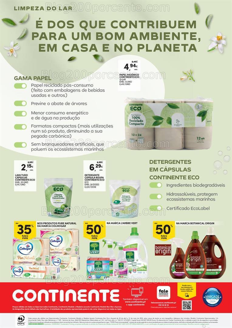 Antevisão Folheto CONTINENTE Vida Saudável Promoções de 30 abril a 12 maio