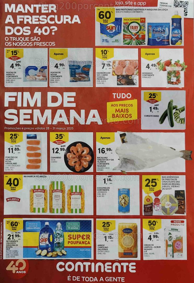 Antevisão Folheto CONTINENTE Promoções Fim de Semana - 28 a 31 março