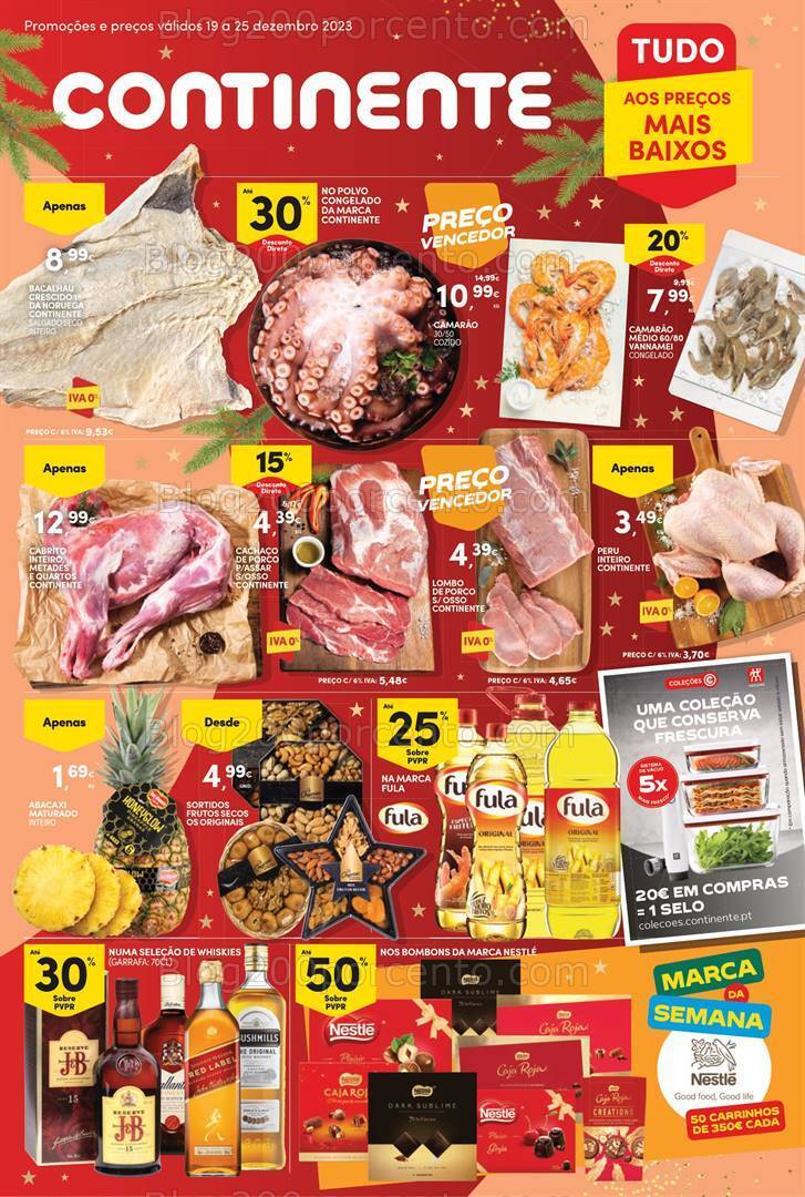 Antevisão Folheto CONTINENTE Promoções de 19 a 25 dezembro