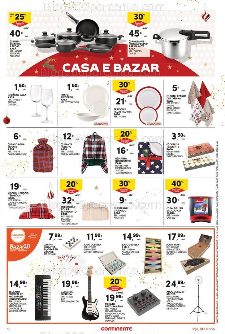 Antevisão Folheto CONTINENTE Bazar Promoções de 19 a 25 dezembro