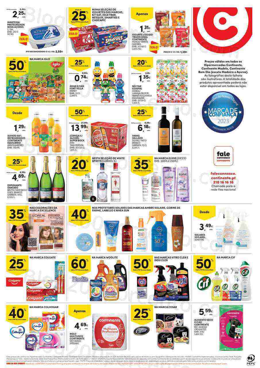Antevisão Folheto CONTINENTE Promoções Fim de Semana - 26 a 29 maio