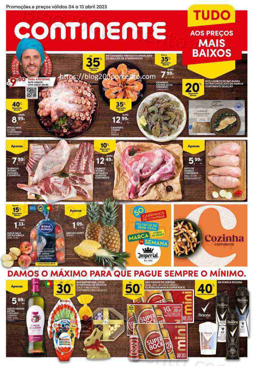 Antevisão Folheto CONTINENTE Promoções de 4 a 10 abril
