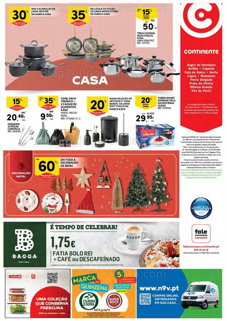 Antevisão Folheto CONTINENTE Açores Promoções 7 a 24 dezembro