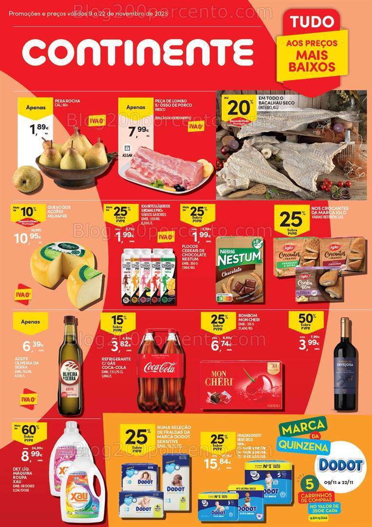 Antevisão Folheto CONTINENTE Açores Promoções de 9 a 22 novembro