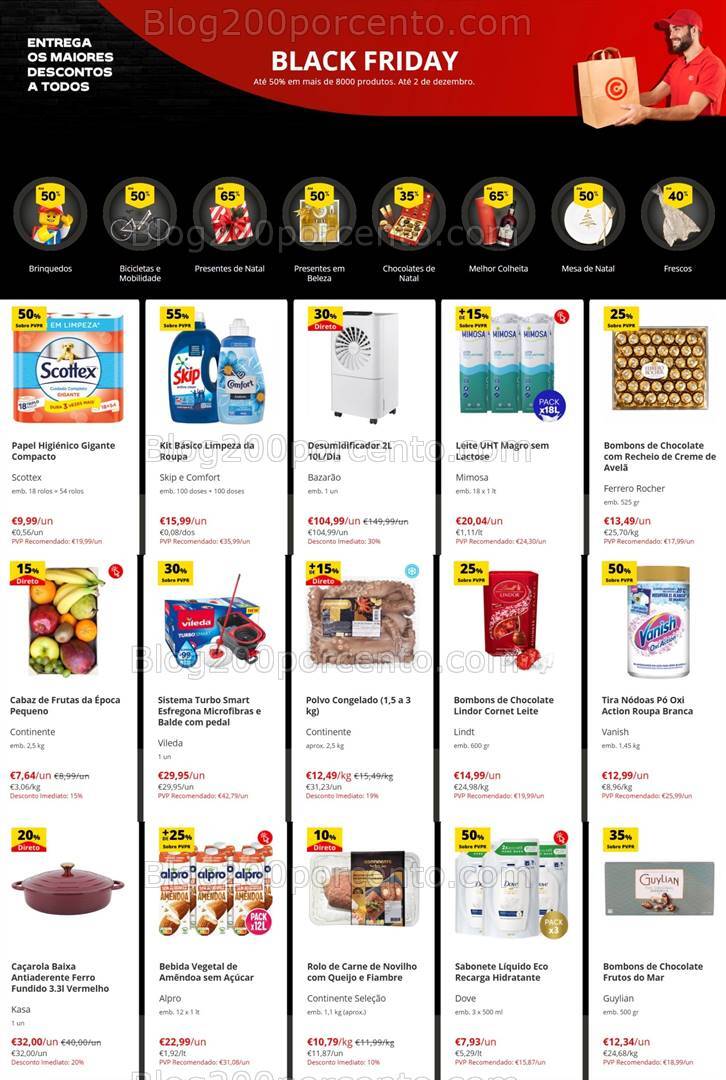 BLACK FRIDAY - Até 60% de desconto CONTINENTE Promoções até 2 dezembro