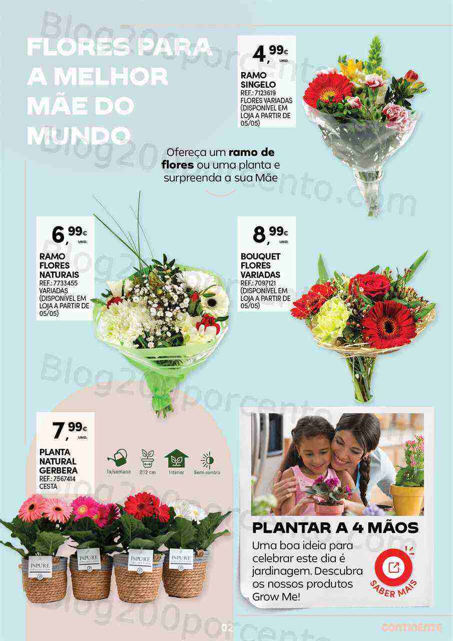 Antevisão Folheto CONTINENTE Dia da Mãe Promoções de 25 abril a 7 maio