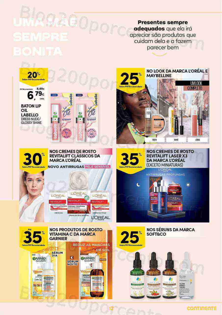 Antevisão Folheto CONTINENTE Dia da Mãe Promoções de 25 abril a 7 maio