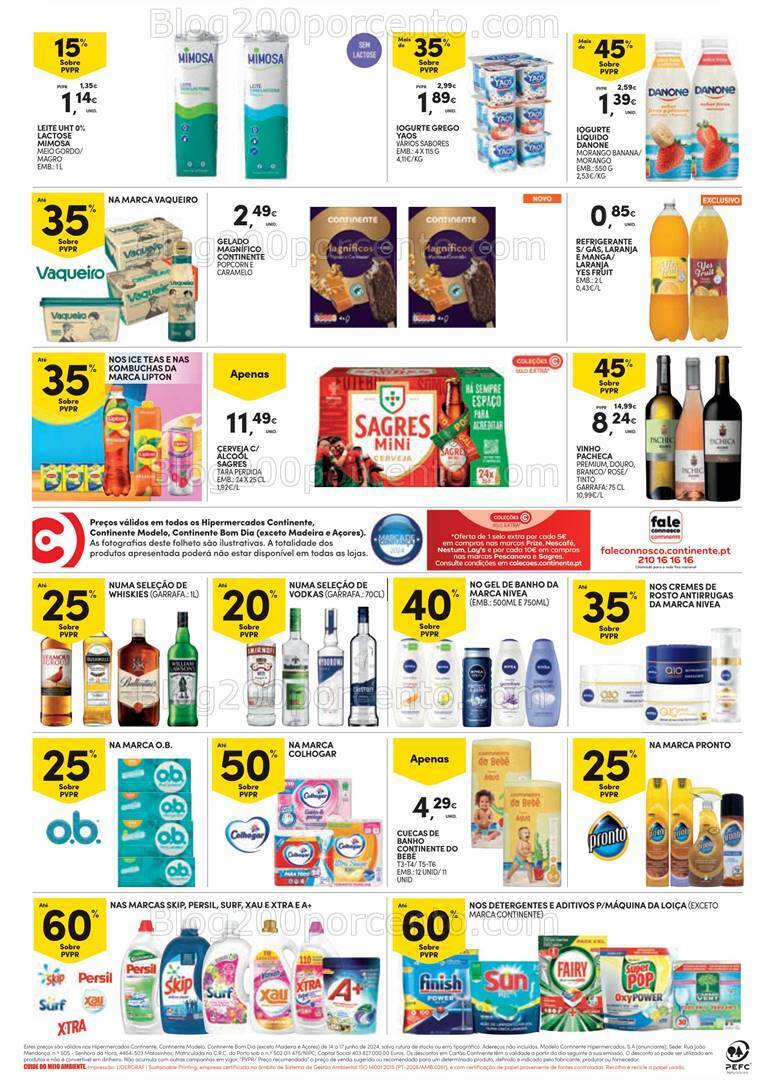 Antevisão Folheto CONTINENTE Promoções Fim de Semana - 14 a 17 junho