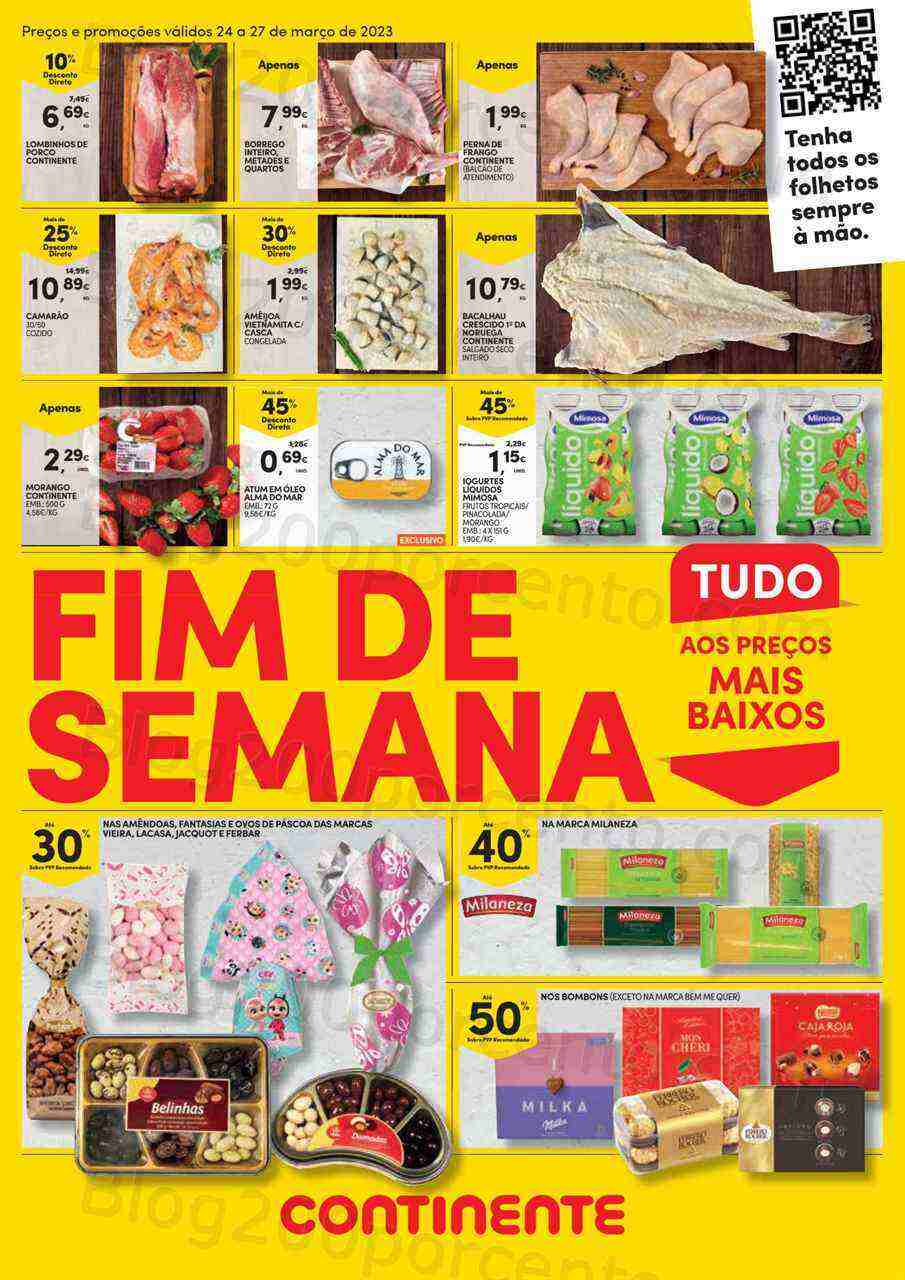 Antevisão Folheto CONTINENTE Promoções Fim de Semana - 24 a 27 março