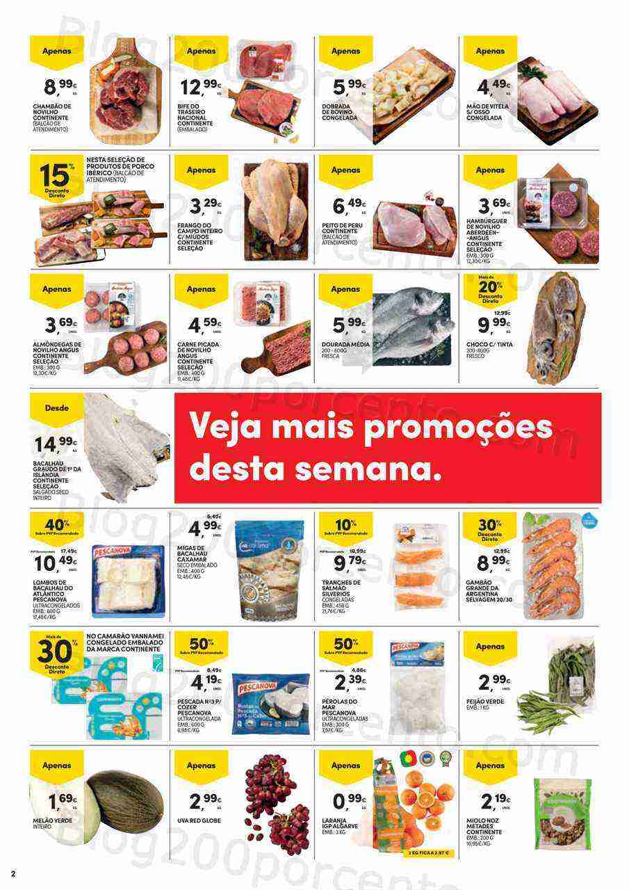 Antevisão Folheto CONTINENTE Promoções Fim de Semana - 24 a 27 março
