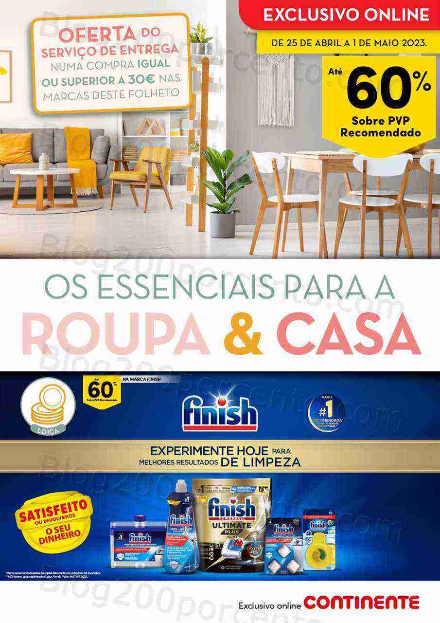 Antevisão Folheto CONTINENTE Limpeza Promoções de 25 abril a 1 maio