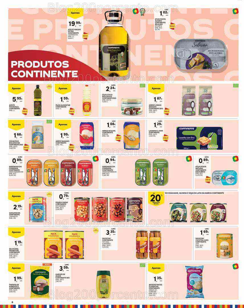 Antevisão Folheto CONTINENTE Promoções de 8 a 14 agosto