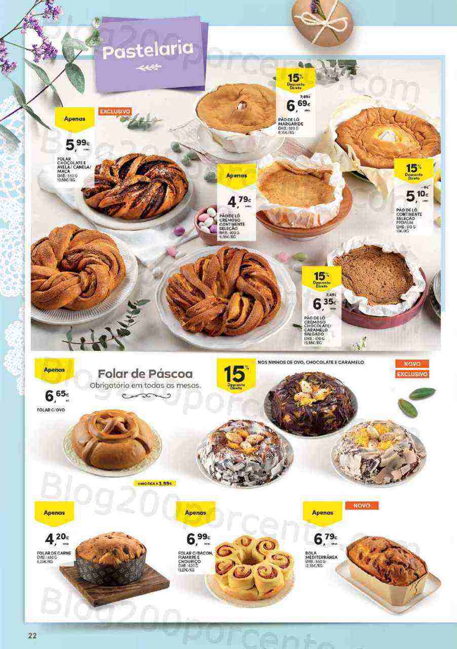Antevisão Folheto CONTINENTE Páscoa Promoções de 21 março a 9 abril