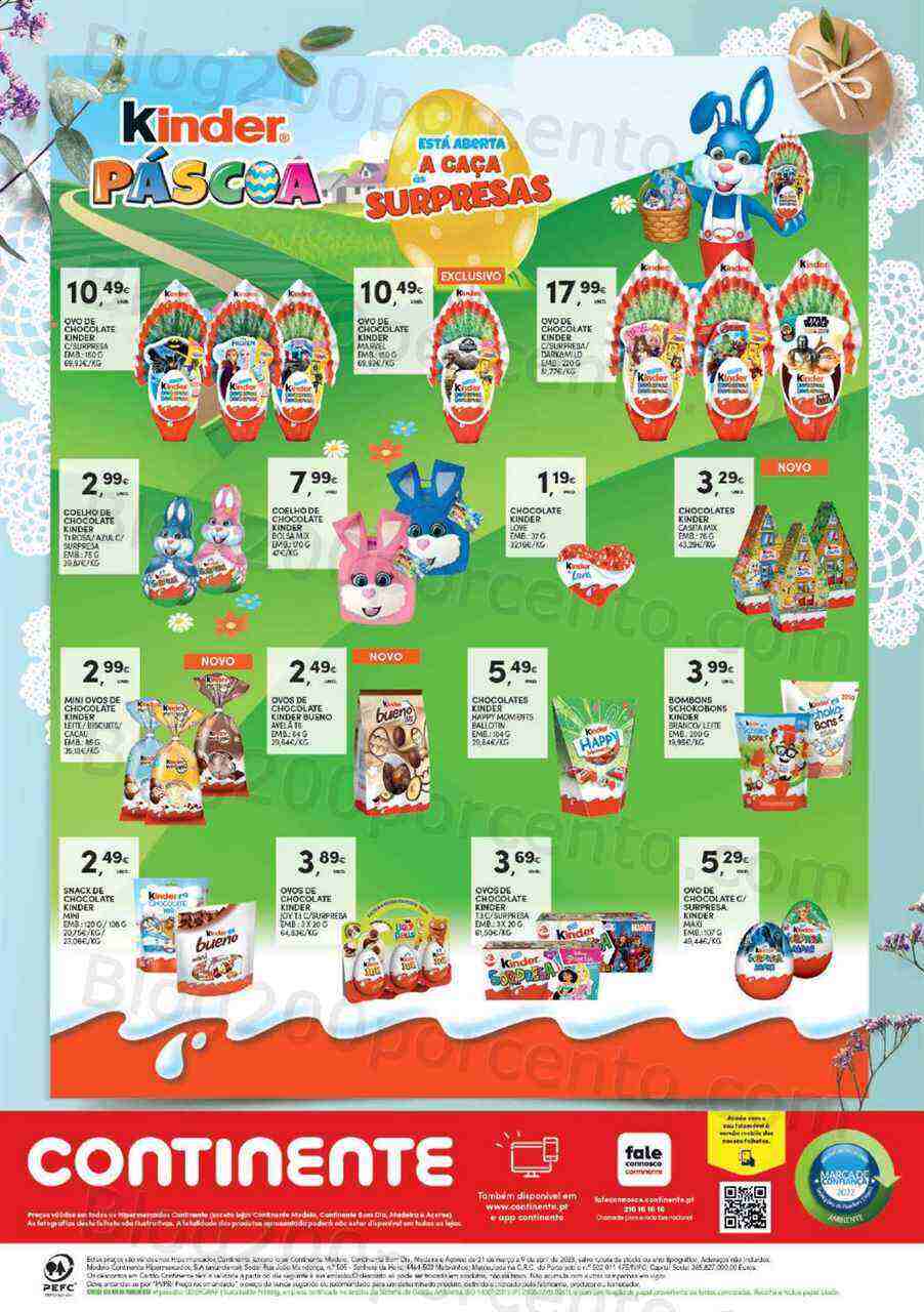 Antevisão Folheto CONTINENTE Páscoa Promoções de 21 março a 9 abril