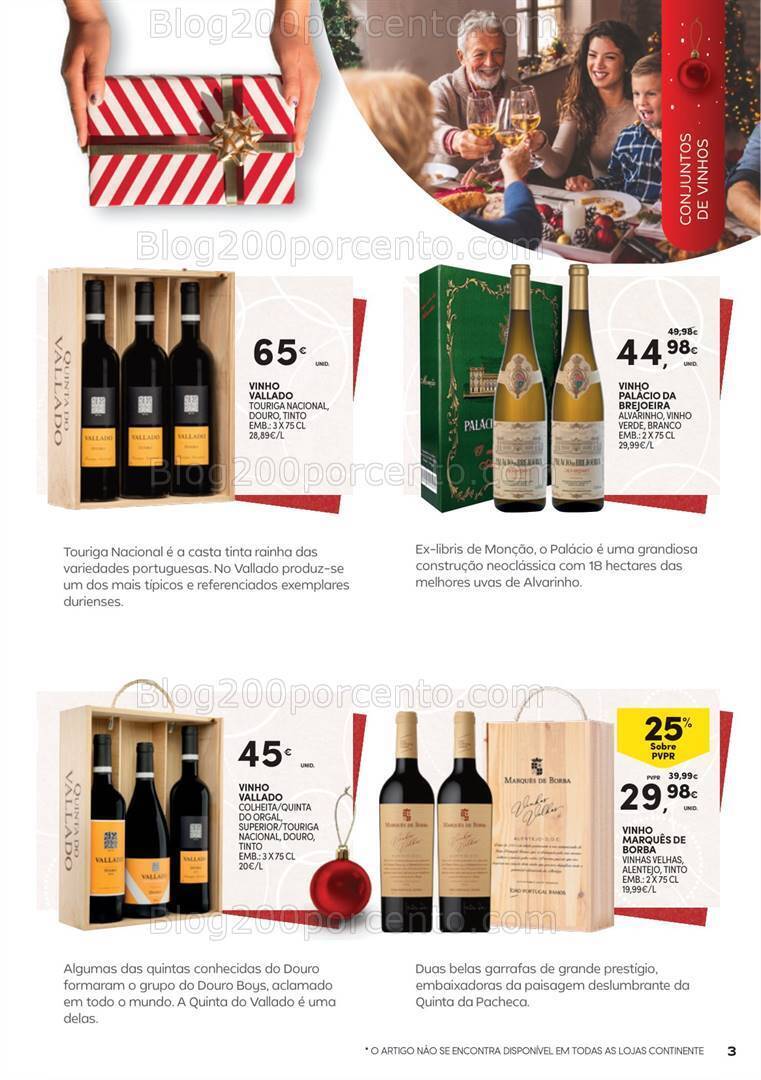 Antevisão Folheto CONTINENTE Presentes de Natal Garrafeira - 31 outubro a 24 dezembro