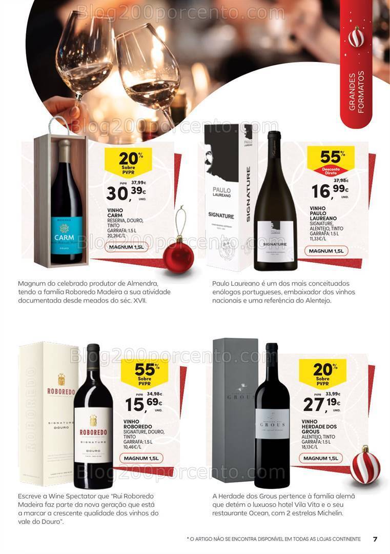 Antevisão Folheto CONTINENTE Presentes de Natal Garrafeira - 31 outubro a 24 dezembro