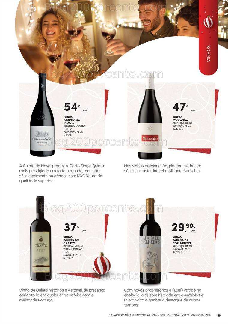 Antevisão Folheto CONTINENTE Presentes de Natal Garrafeira - 31 outubro a 24 dezembro