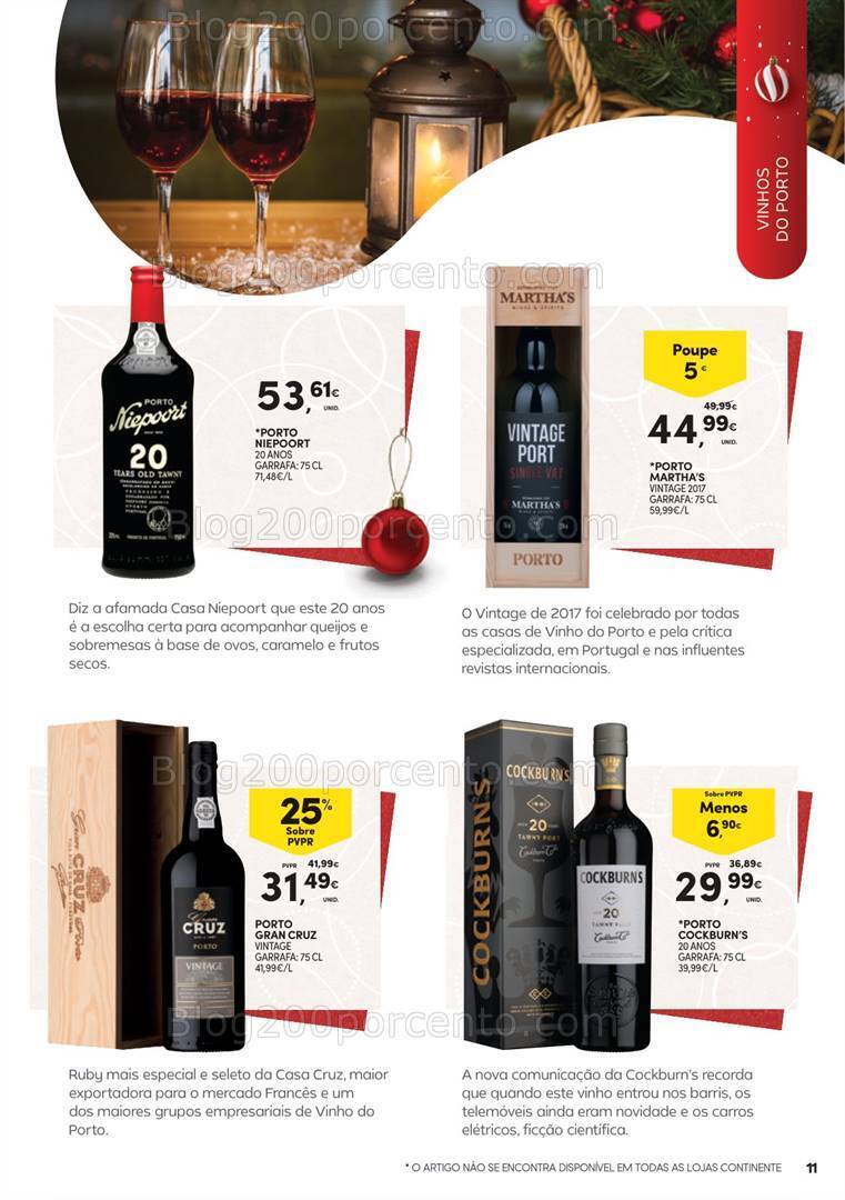 Antevisão Folheto CONTINENTE Presentes de Natal Garrafeira - 31 outubro a 24 dezembro