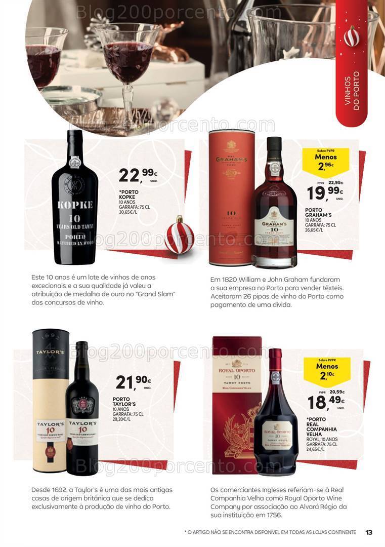 Antevisão Folheto CONTINENTE Presentes de Natal Garrafeira - 31 outubro a 24 dezembro