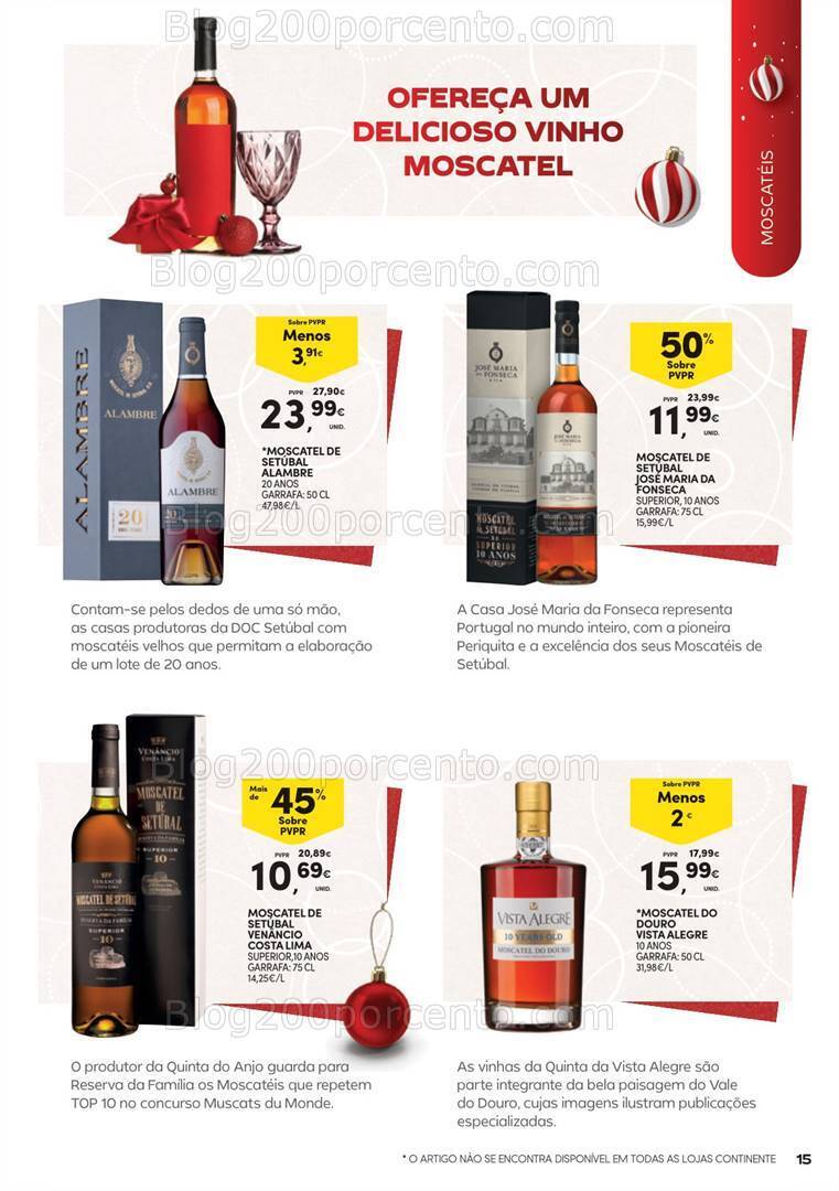 Antevisão Folheto CONTINENTE Presentes de Natal Garrafeira - 31 outubro a 24 dezembro