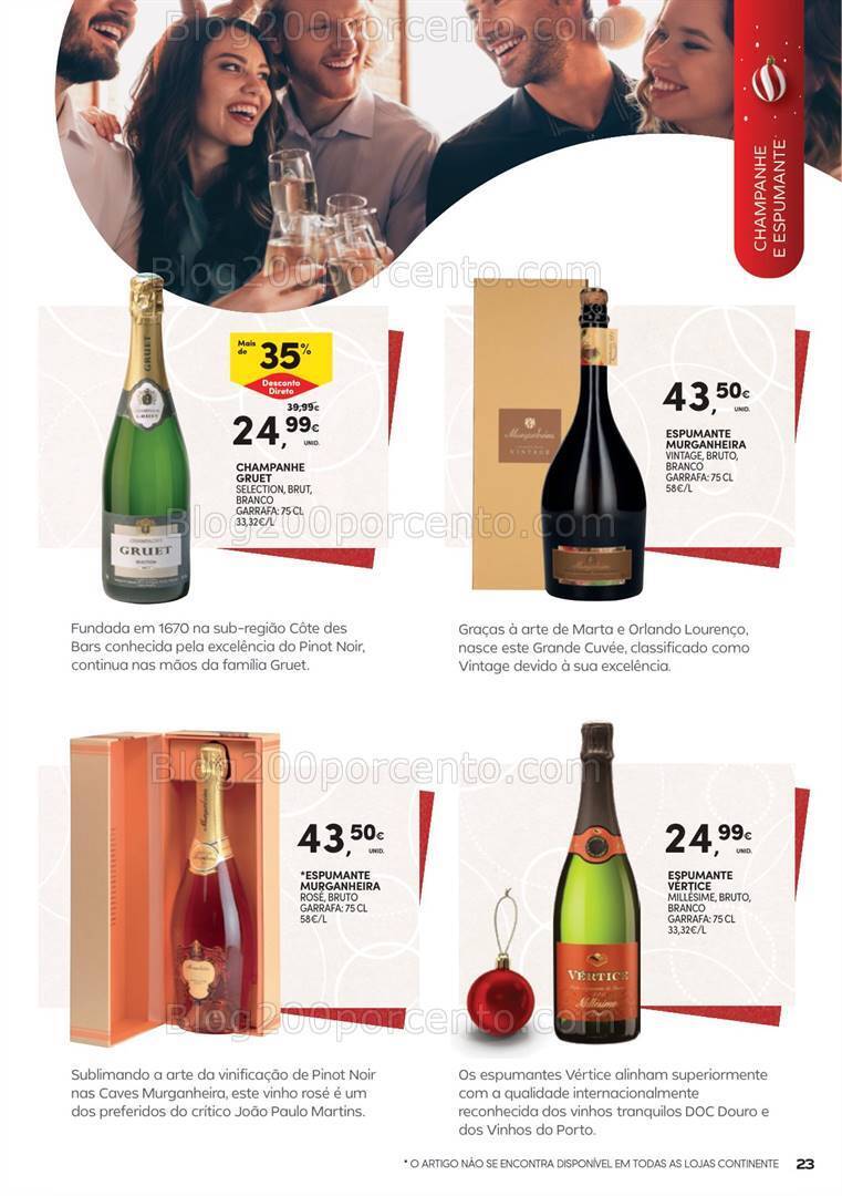 Antevisão Folheto CONTINENTE Presentes de Natal Garrafeira - 31 outubro a 24 dezembro