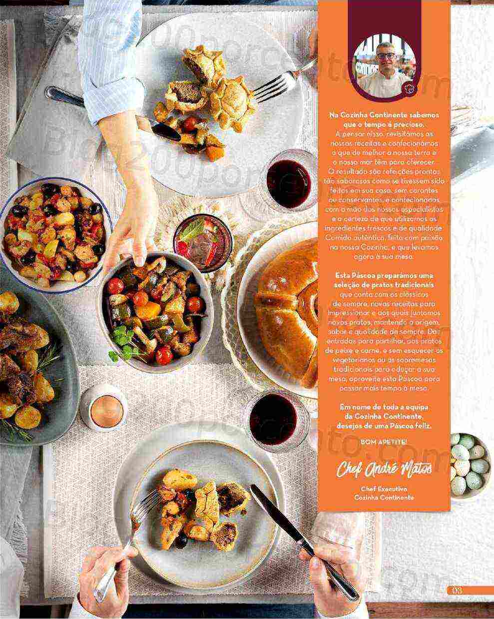 Antevisão Folheto CONTINENTE Take Away Páscoa Promoções de 14 março á 9 abril