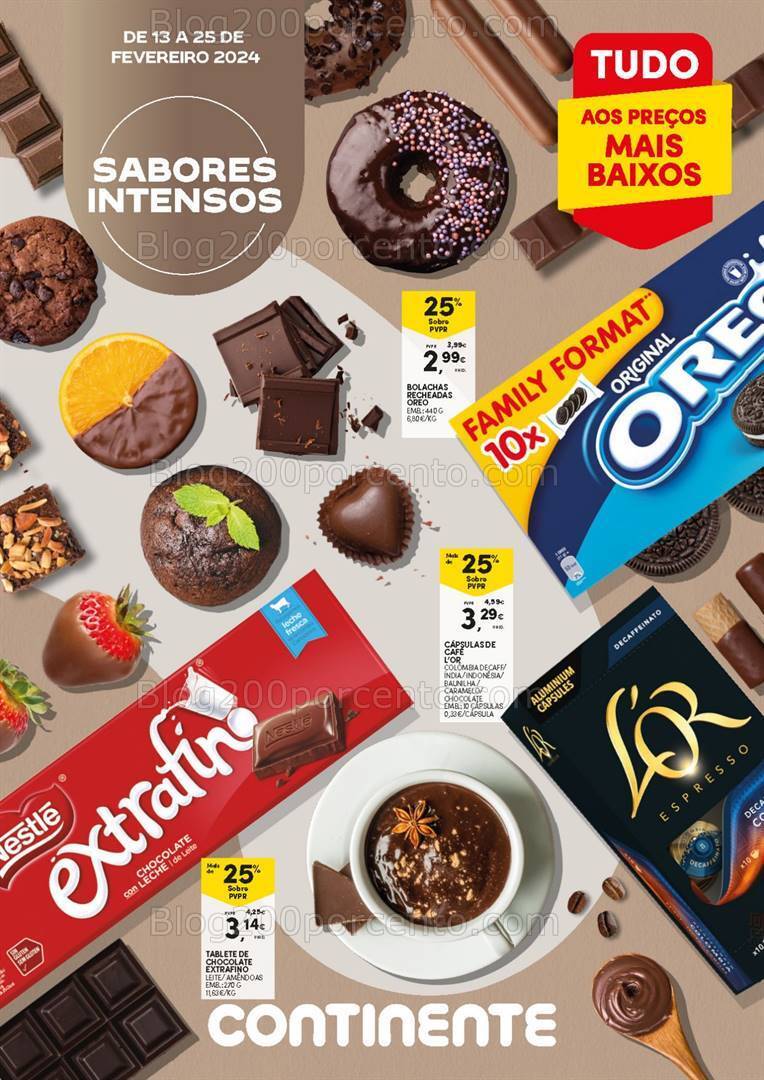 Antevisão Folheto CONTINENTE Especial Sabores Promoções de 13 a 25 fevereiro