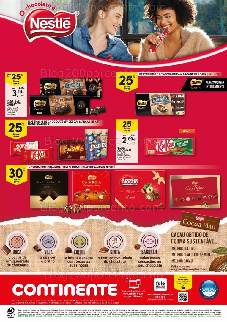 Antevisão Folheto CONTINENTE Especial Sabores Promoções de 13 a 25 fevereiro