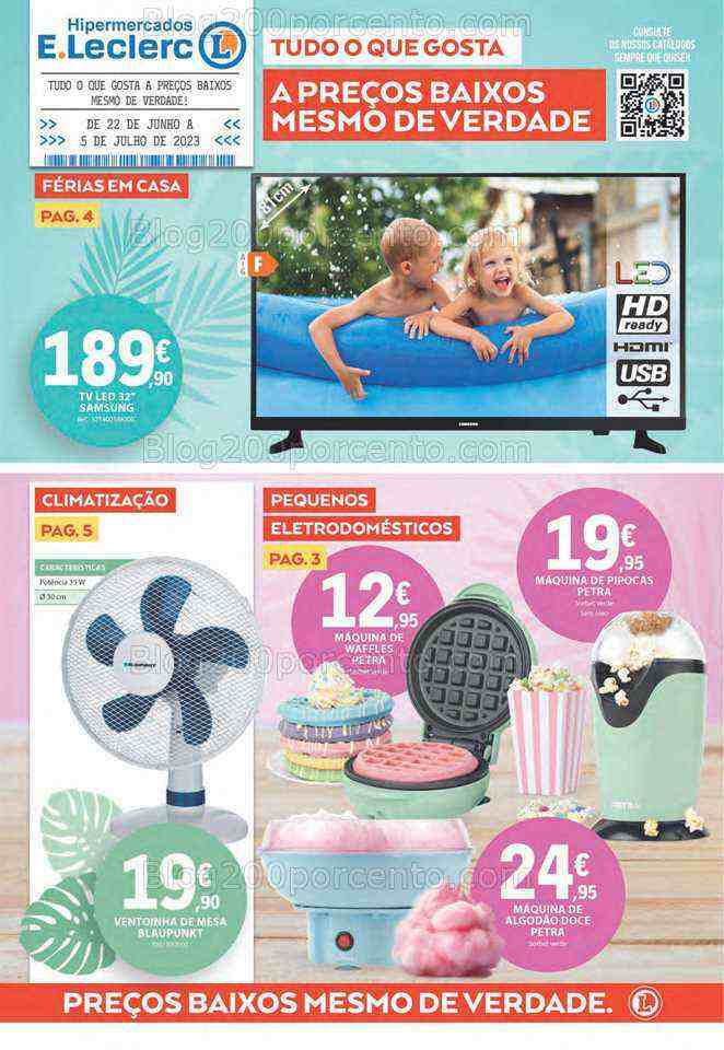 Antevisão Folheto E-LECLERC Bazar Promoções de 22 junho a 5 julho