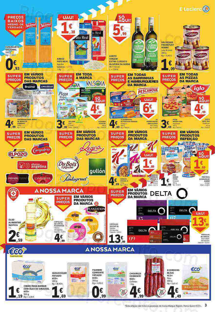 Antevisão Folheto E-LECLERC Promoções Fim de Semana - 31 março a 2 abril