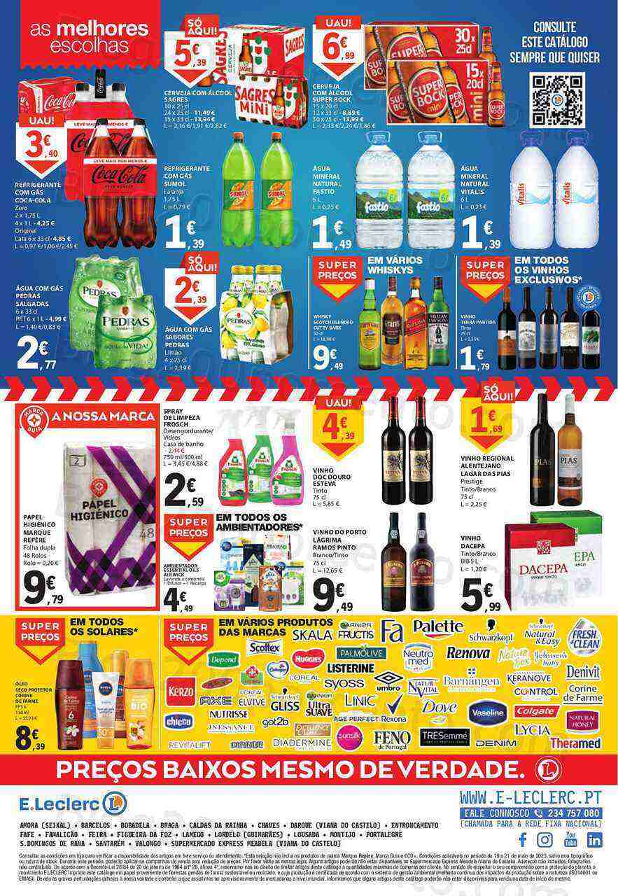 Antevisão Folheto E-LECLERC Promoções Fim de Semana - 19 a 21 maio