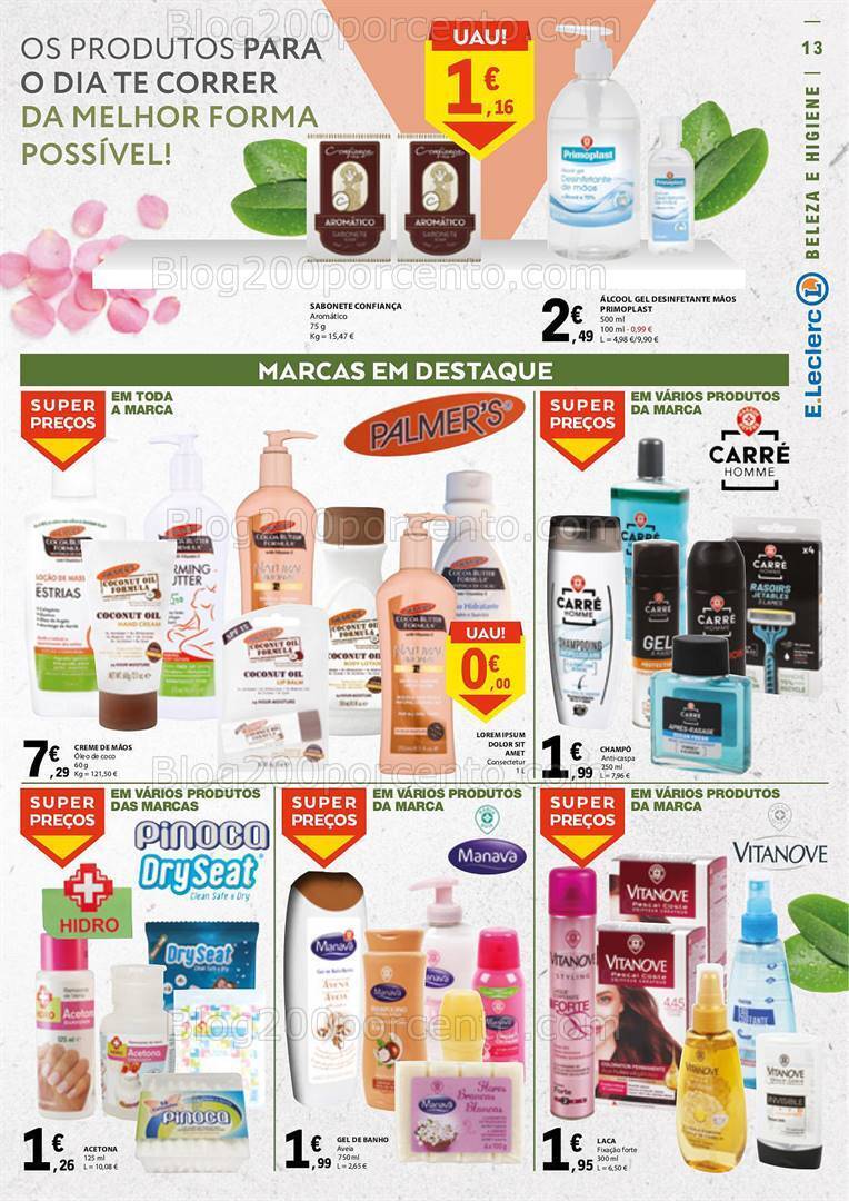 Antevisão Folheto E-LECLERC Moda e Beleza Promoções de 19 setembro a 1 outubro