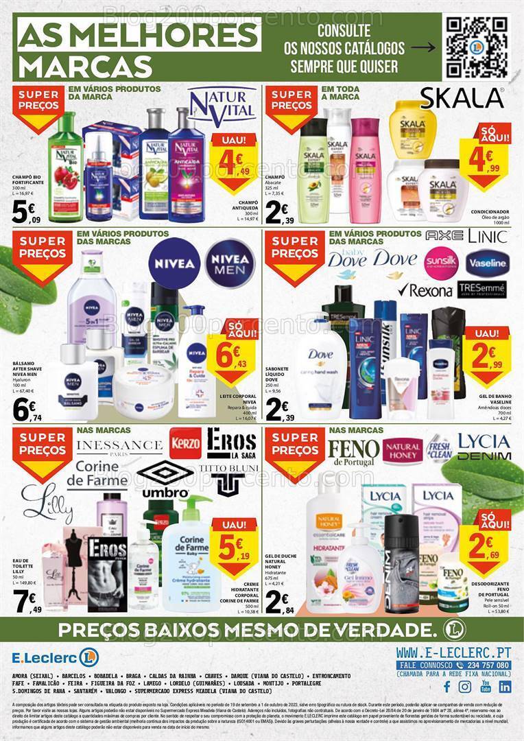 Antevisão Folheto E-LECLERC Moda e Beleza Promoções de 19 setembro a 1 outubro