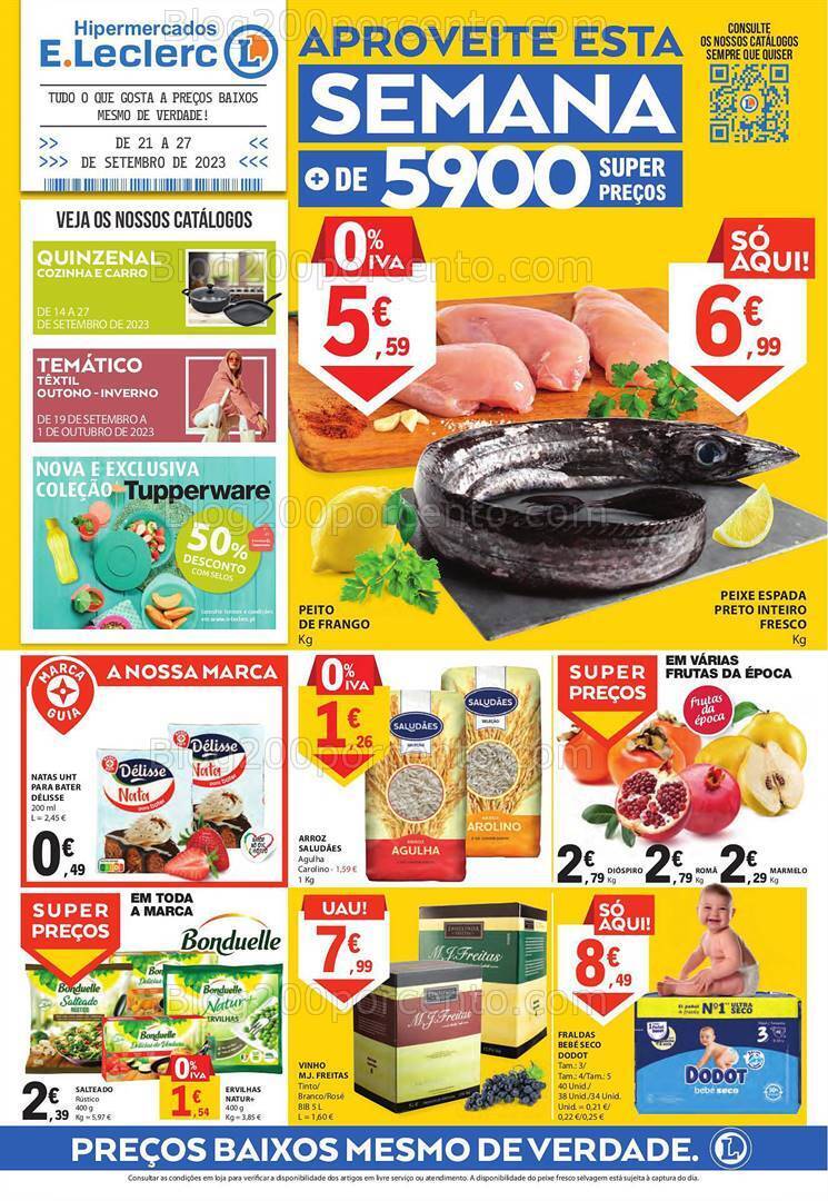 Antevisão Folheto E-LECLERC Promoções de 21 a 27 setembro