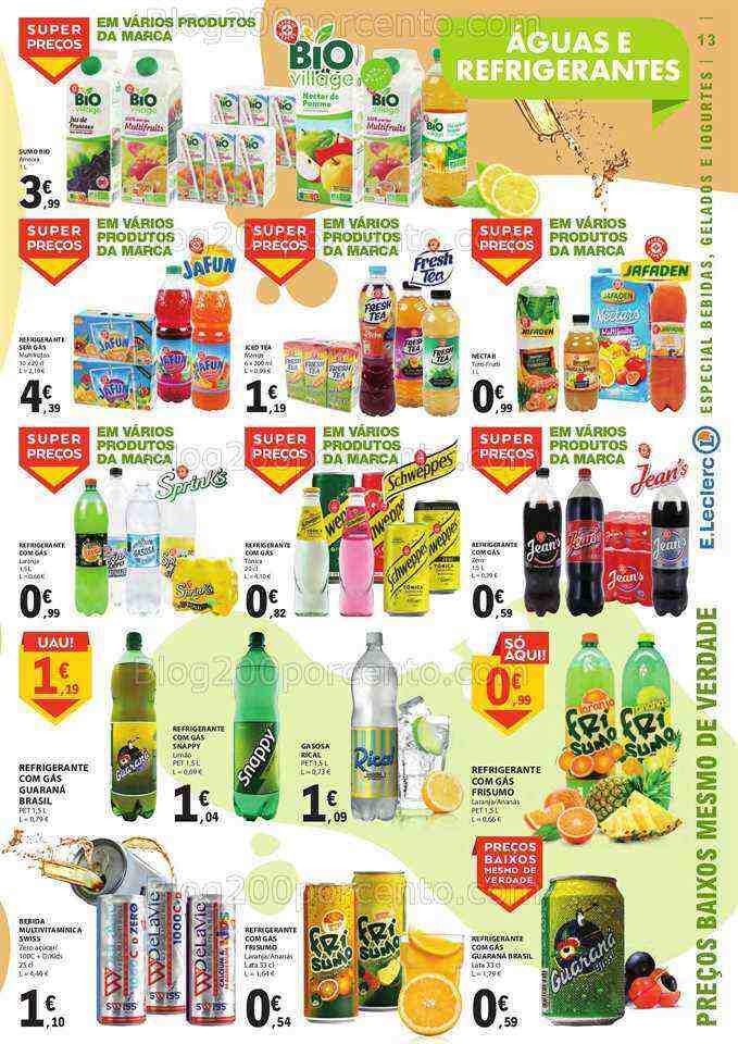 Antevisão Folheto E-LECLERC Especial Gelados e Bebidas Promoções de 27 junho a 9 julho