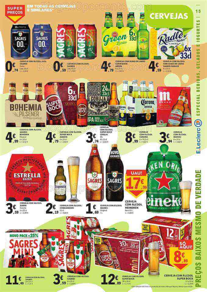 Antevisão Folheto E-LECLERC Especial Gelados e Bebidas Promoções de 27 junho a 9 julho