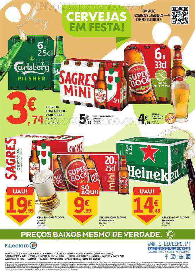 Antevisão Folheto E-LECLERC Especial Gelados e Bebidas Promoções de 27 junho a 9 julho