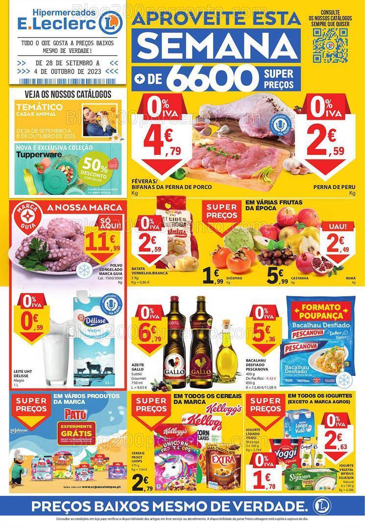 Antevisão Folheto E-LECLERC Promoções de 28 setembro a 4 outubro