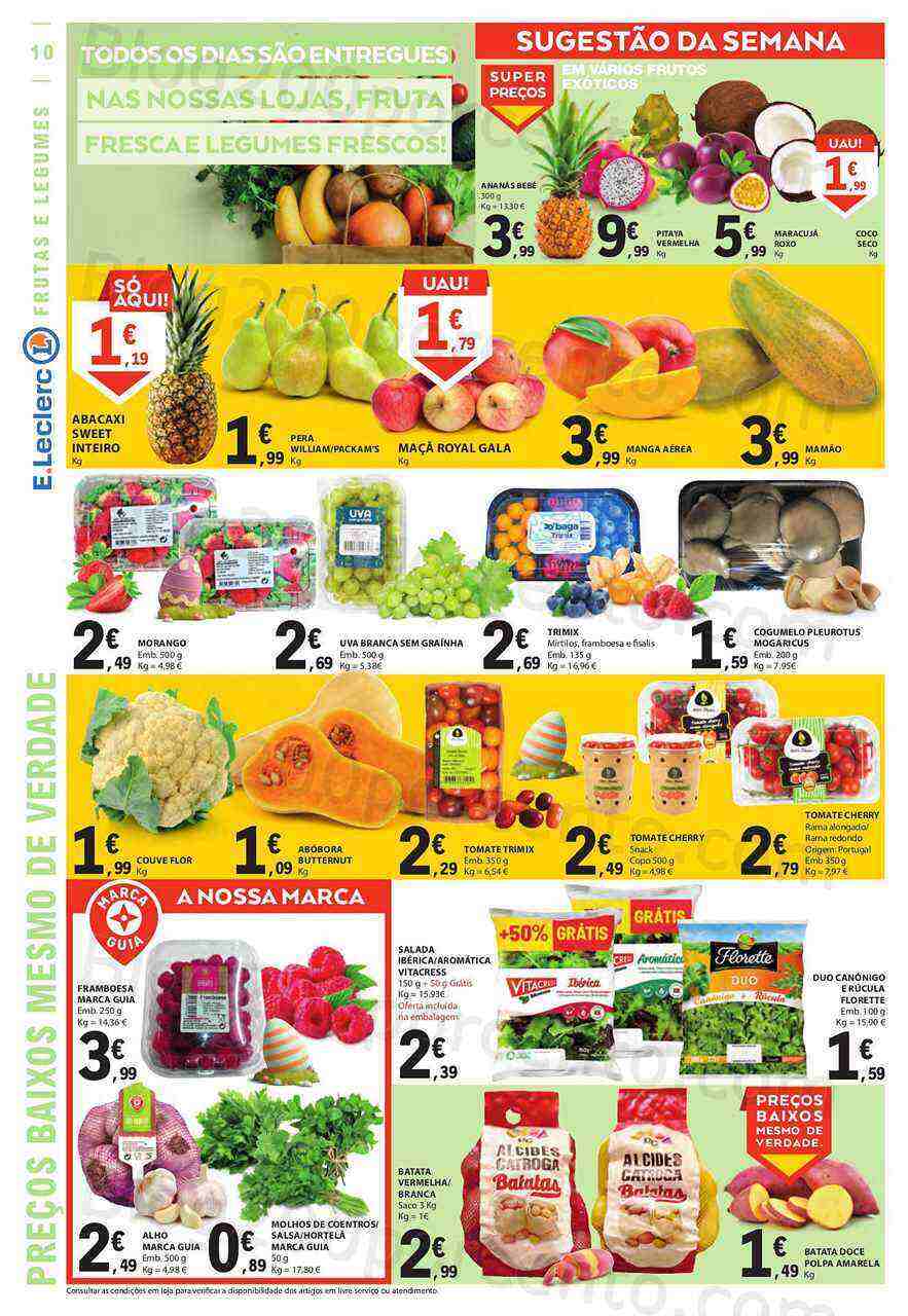 Antevisão Folheto E-LECLERC Páscoa Promoções de 30 março a 10 abril