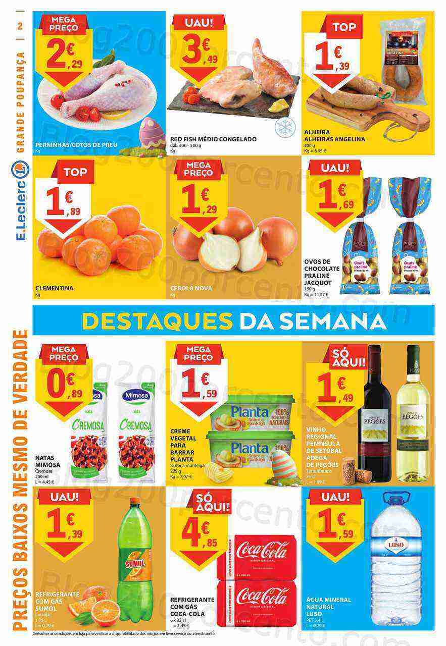 Antevisão Folheto E-LECLERC Páscoa Promoções de 30 março a 10 abril