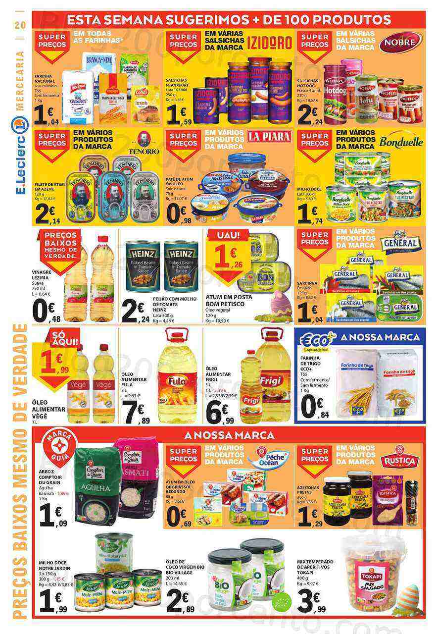 Antevisão Folheto E-LECLERC Páscoa Promoções de 30 março a 10 abril