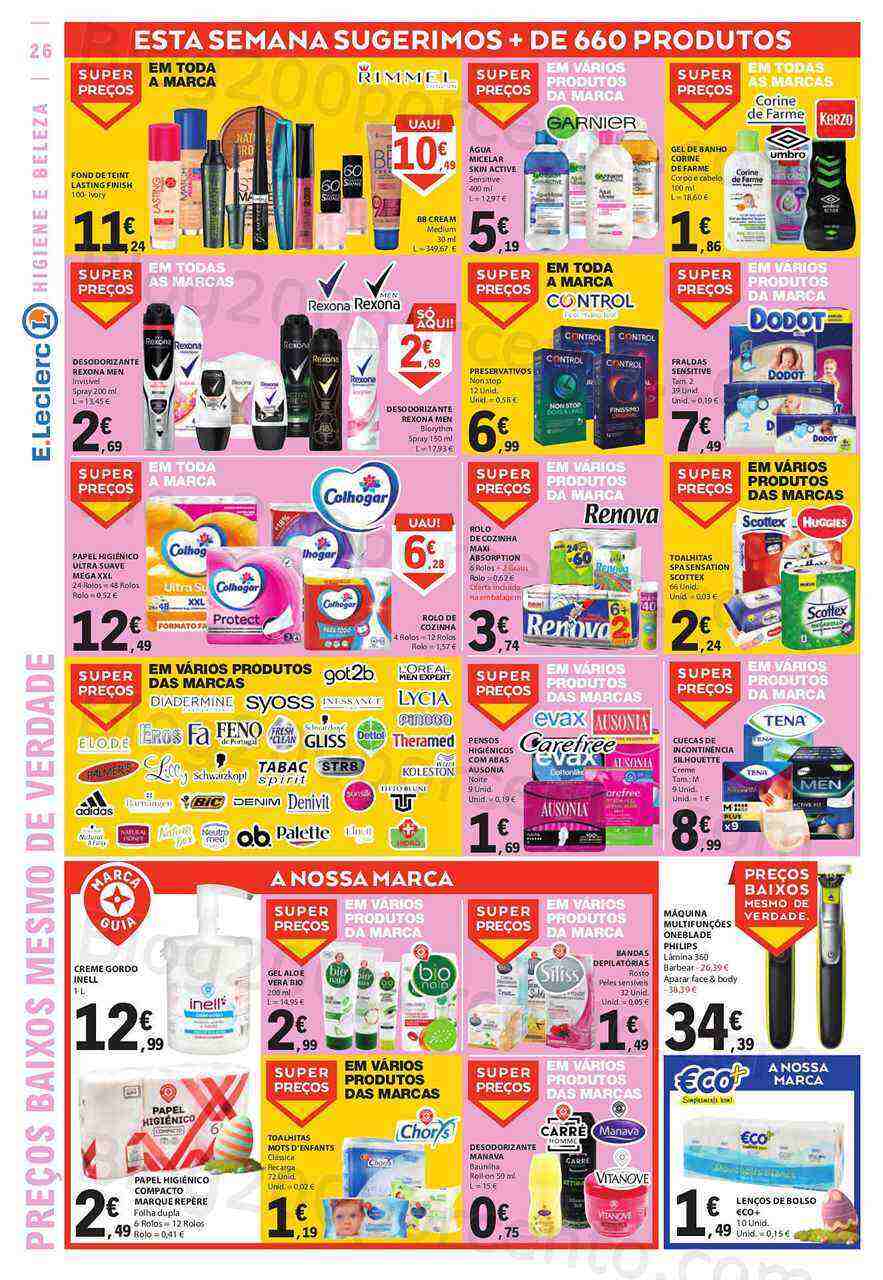 Antevisão Folheto E-LECLERC Páscoa Promoções de 30 março a 10 abril