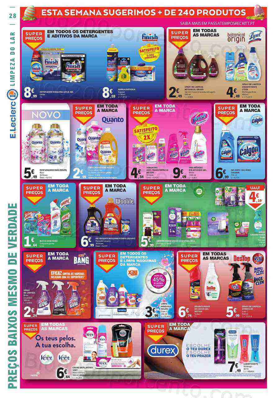 Antevisão Folheto E-LECLERC Páscoa Promoções de 30 março a 10 abril